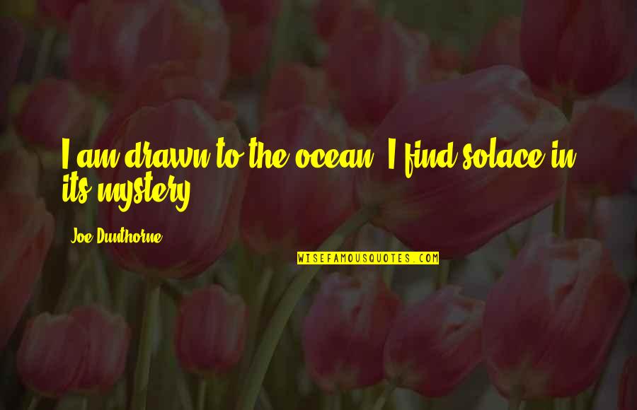 Solace Quotes By Joe Dunthorne: I am drawn to the ocean; I find