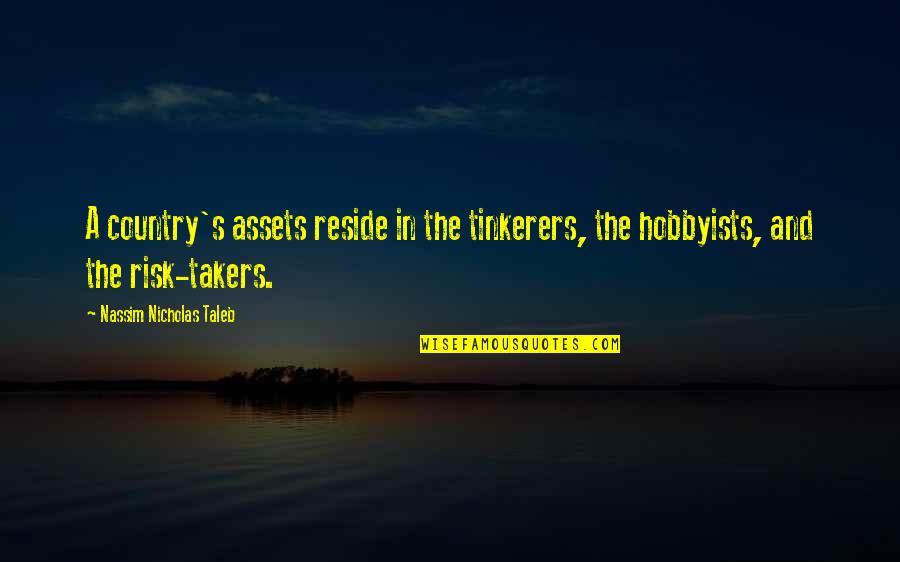 Solange Cranes Quotes By Nassim Nicholas Taleb: A country's assets reside in the tinkerers, the Solange Cranes Quotes By Nassim Nicholas Taleb: A country's assets reside in the tinkerers, the