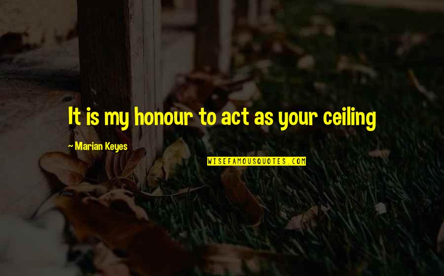 Soldiers Strength Quotes By Marian Keyes: It is my honour to act as your