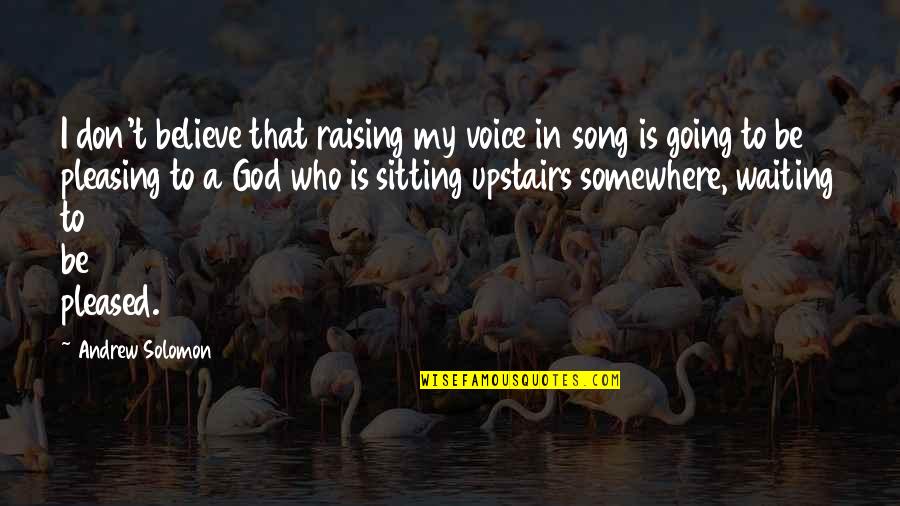 Solicitud De Beca Quotes By Andrew Solomon: I don't believe that raising my voice in