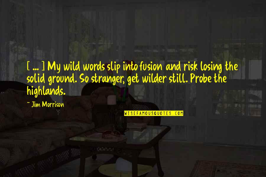 Solid Ground Quotes By Jim Morrison: [ ... ] My wild words slip into