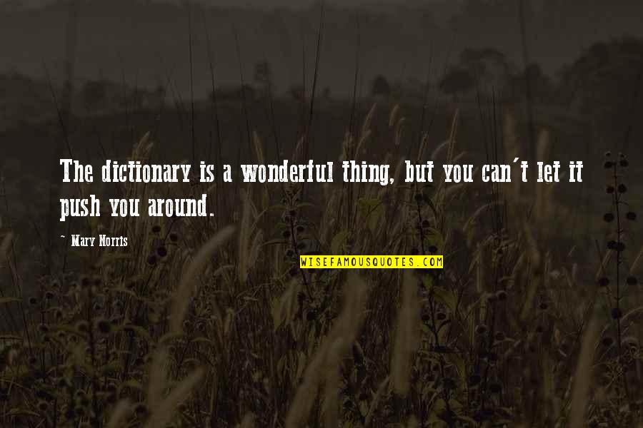 Solidaridad West Quotes By Mary Norris: The dictionary is a wonderful thing, but you
