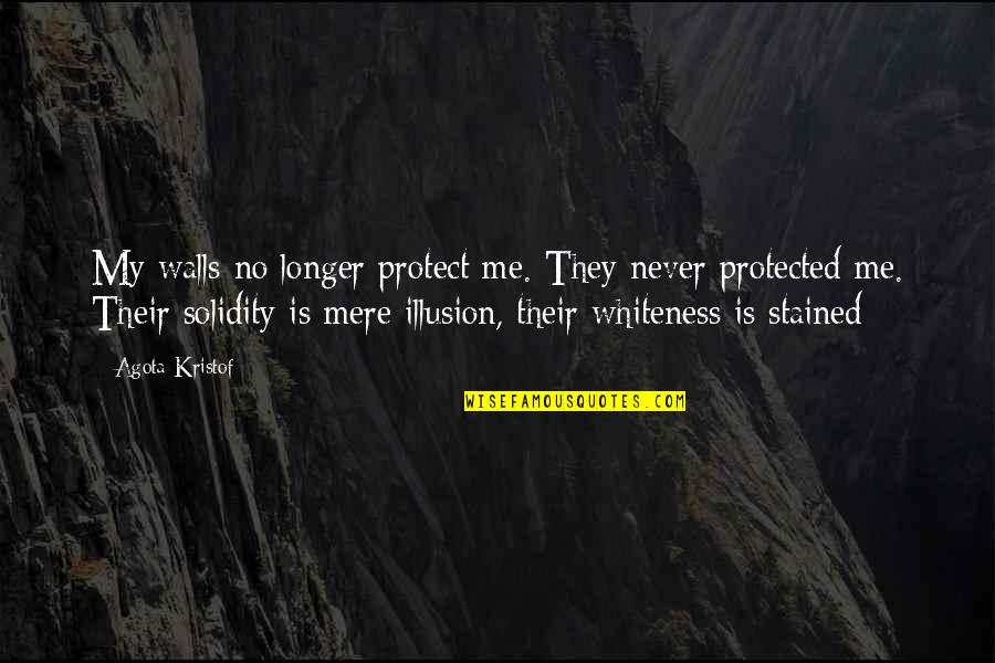 Solidity Quotes By Agota Kristof: My walls no longer protect me. They never