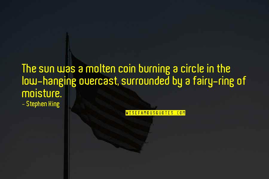 Solitary As An Oyster Quotes By Stephen King: The sun was a molten coin burning a