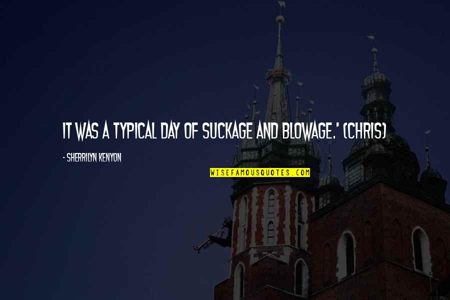 Solitude Happiness Quotes By Sherrilyn Kenyon: It was a typical day of suckage and Solitude Happiness Quotes By Sherrilyn Kenyon: It was a typical day of suckage and