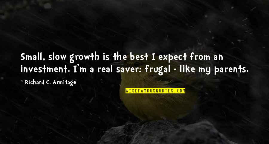 Sollux Captor Quotes By Richard C. Armitage: Small, slow growth is the best I expect