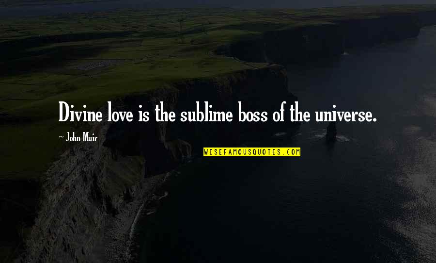 Solo Date Quotes By John Muir: Divine love is the sublime boss of the