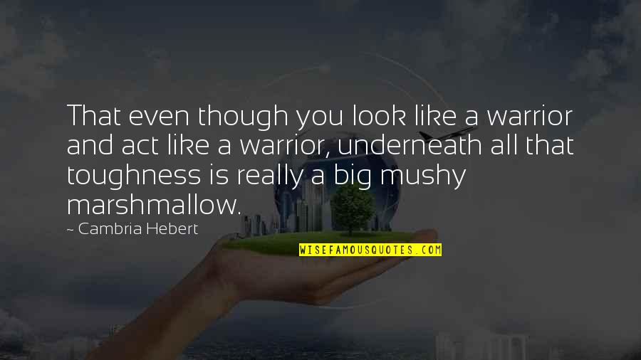 Solomonov Hummus Quotes By Cambria Hebert: That even though you look like a warrior