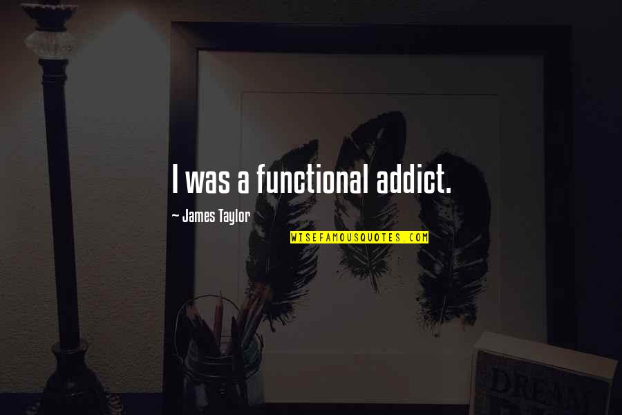 Solomons Wisdom Quotes By James Taylor: I was a functional addict. Solomons Wisdom Quotes By James Taylor: I was a functional addict.