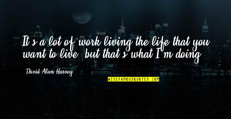 Solomou Gardens Quotes By David Alan Harvey: It's a lot of work living the life