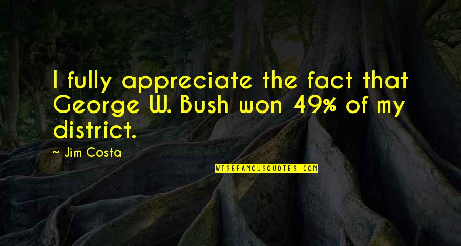 Solons Reform Quotes By Jim Costa: I fully appreciate the fact that George W.