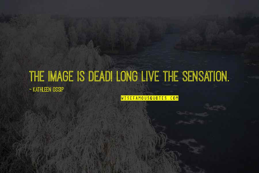 Solovetsky Monastery Quotes By Kathleen Ossip: The image is dead! Long live the sensation.