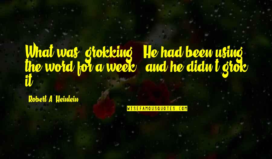 Solunski Patrdii Quotes By Robert A. Heinlein: What was "grokking"? He had been using the Solunski Patrdii Quotes By Robert A. Heinlein: What was "grokking"? He had been using the