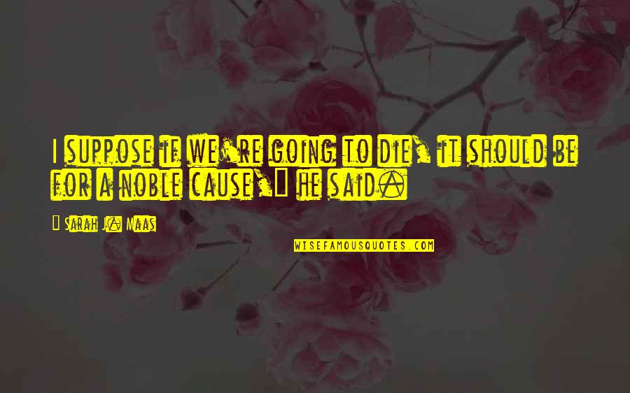 Solving Complex Problems Quotes By Sarah J. Maas: I suppose if we're going to die, it