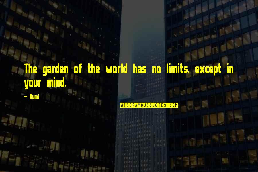Solving Love Problems Quotes By Rumi: The garden of the world has no limits,