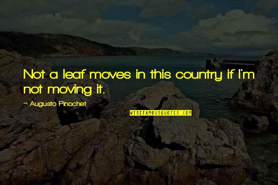 Sombart Werner Quotes By Augusto Pinochet: Not a leaf moves in this country if Sombart Werner Quotes By Augusto Pinochet: Not a leaf moves in this country if