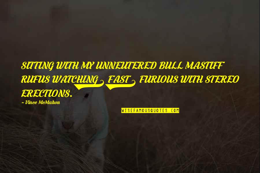 Sombrerito Ranch Quotes By Vince McMahon: SITTING WITH MY UNNEUTERED BULL MASTIFF RUFUS WATCHING Sombrerito Ranch Quotes By Vince McMahon: SITTING WITH MY UNNEUTERED BULL MASTIFF RUFUS WATCHING