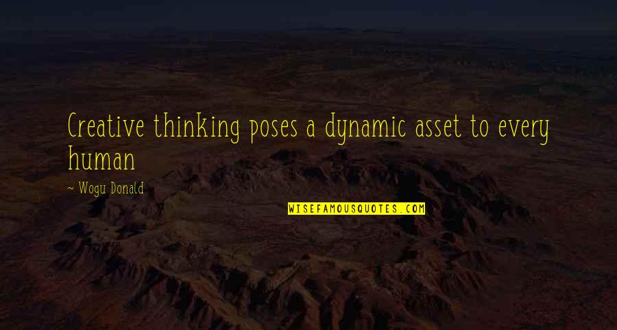 Some Dynamic Quotes By Wogu Donald: Creative thinking poses a dynamic asset to every