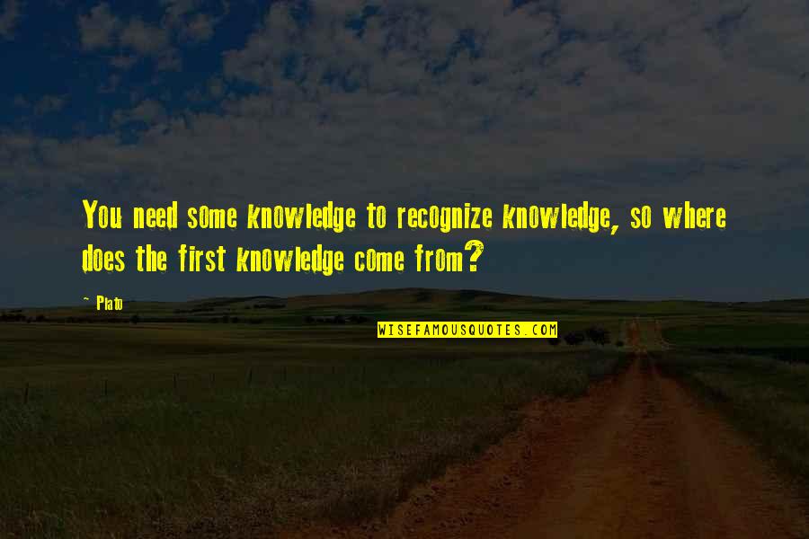 Some Knowledge Quotes By Plato: You need some knowledge to recognize knowledge, so
