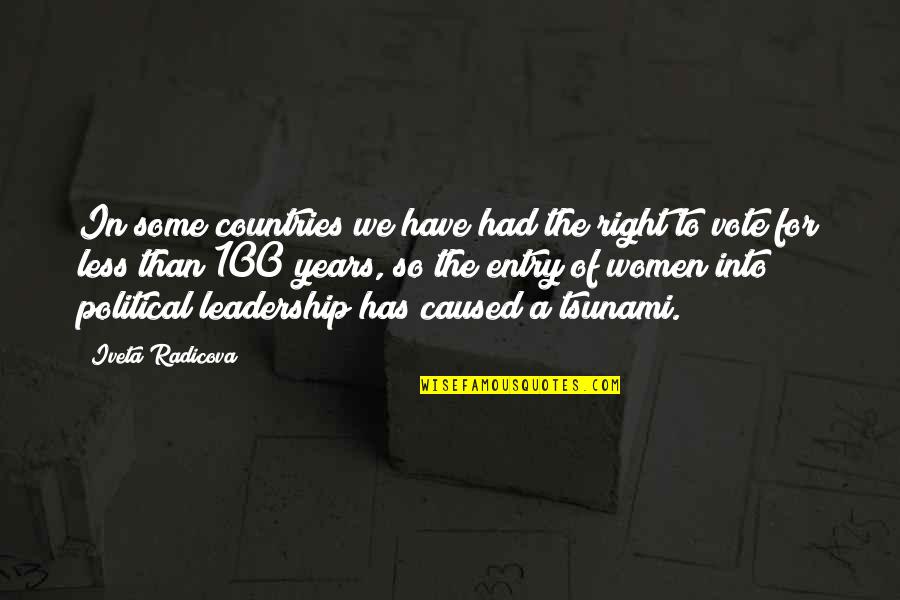 Some Leadership Quotes By Iveta Radicova: In some countries we have had the right