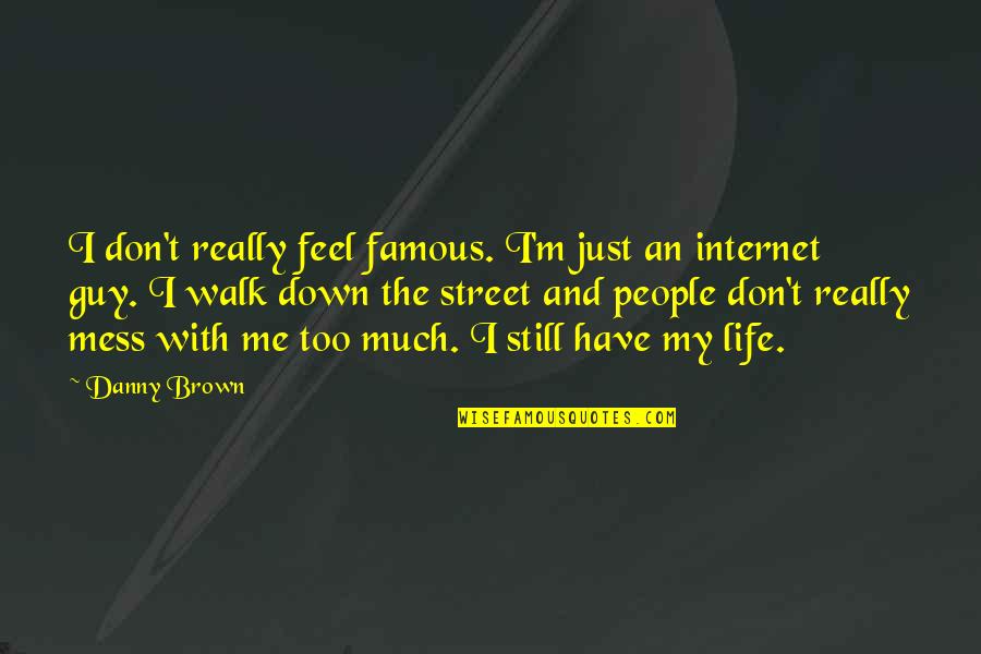 Some People Walk Into Your Life Quotes By Danny Brown: I don't really feel famous. I'm just an