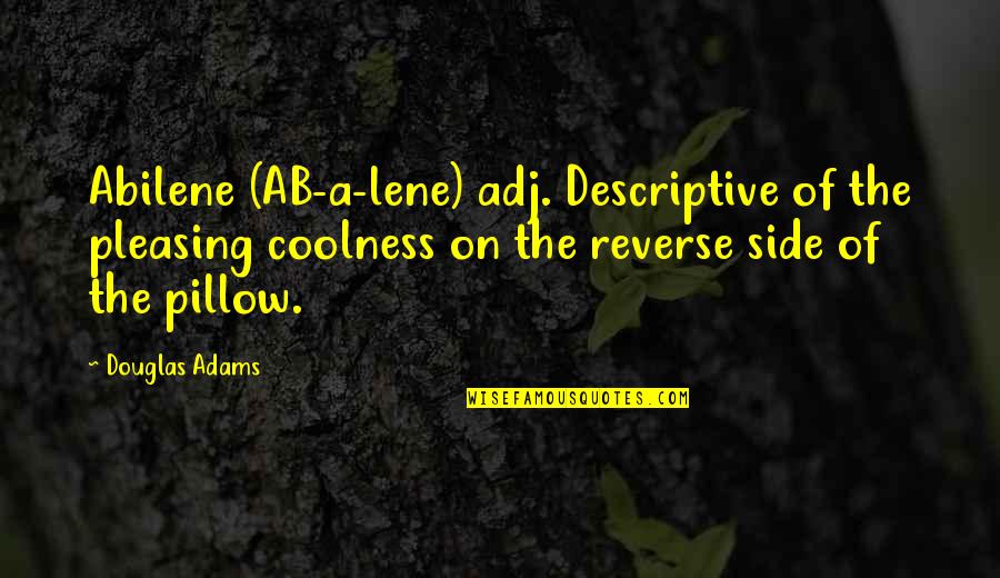 Some Pleasing Quotes By Douglas Adams: Abilene (AB-a-lene) adj. Descriptive of the pleasing coolness