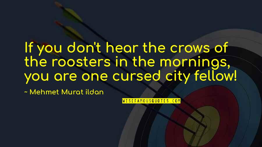 Some Roosters Quotes By Mehmet Murat Ildan: If you don't hear the crows of the Some Roosters Quotes By Mehmet Murat Ildan: If you don't hear the crows of the