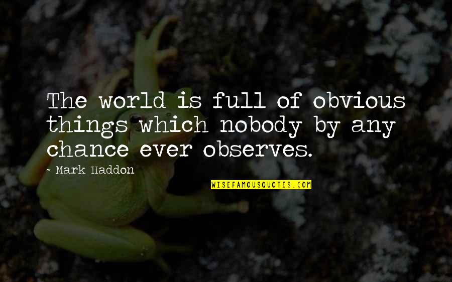 Some Things Are Better Left Unsaid And Undone Quotes By Mark Haddon: The world is full of obvious things which