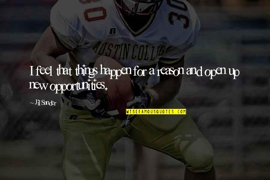 Some Things Just Happen For A Reason Quotes By Jil Sander: I feel that things happen for a reason