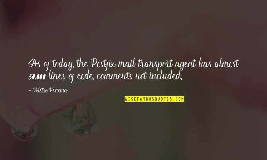 Someday Happiness Quotes By Wietse Venema: As of today, the Postfix mail transport agent