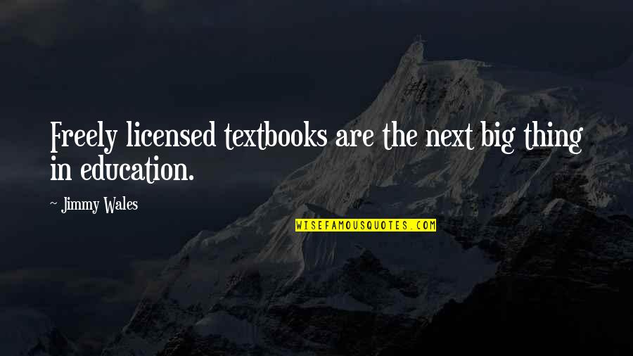 Someone Being Fake Quotes By Jimmy Wales: Freely licensed textbooks are the next big thing