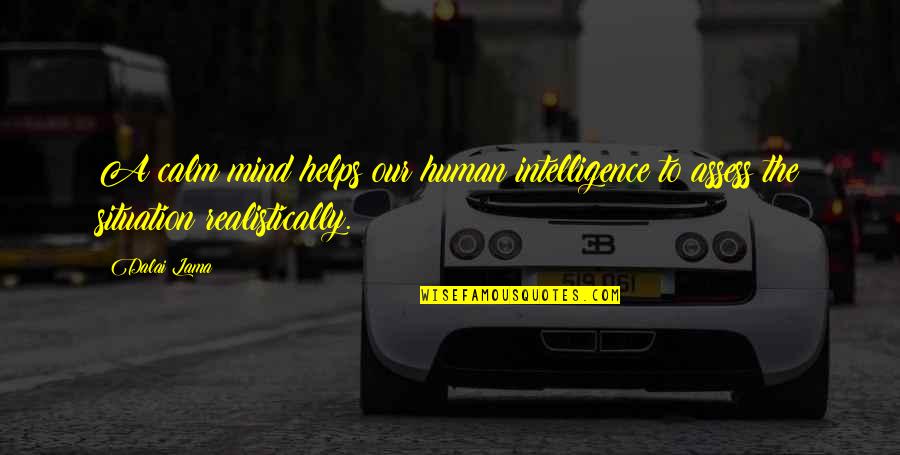 Someone Being Shady Quotes By Dalai Lama: A calm mind helps our human intelligence to