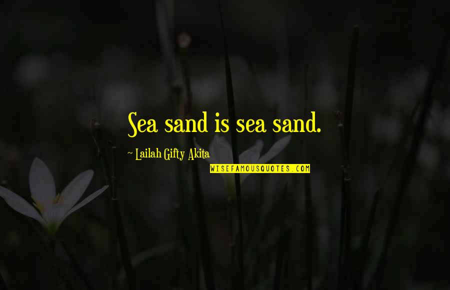 Someone Not Believing You Quotes By Lailah Gifty Akita: Sea sand is sea sand. Someone Not Believing You Quotes By Lailah Gifty Akita: Sea sand is sea sand.
