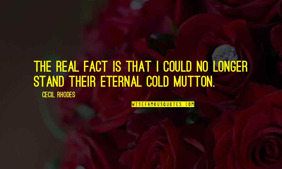 Someone Put You Down Quotes By Cecil Rhodes: The real fact is that I could no