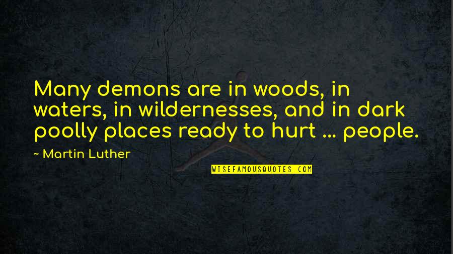 Someone Who Knows Your Worth Quotes By Martin Luther: Many demons are in woods, in waters, in