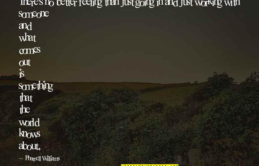 Someone You Haven't Met Quotes By Pharrell Williams: There's no better feeling than just going in