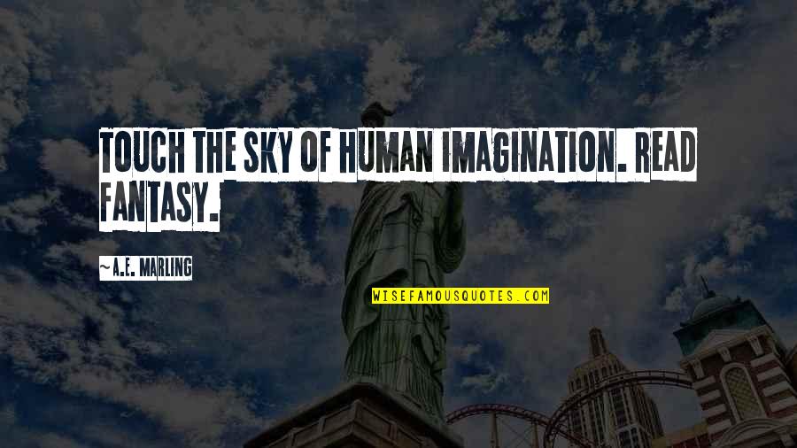 Someone You Love But They Don't Know Quotes By A.E. Marling: Touch the sky of human imagination. Read fantasy.