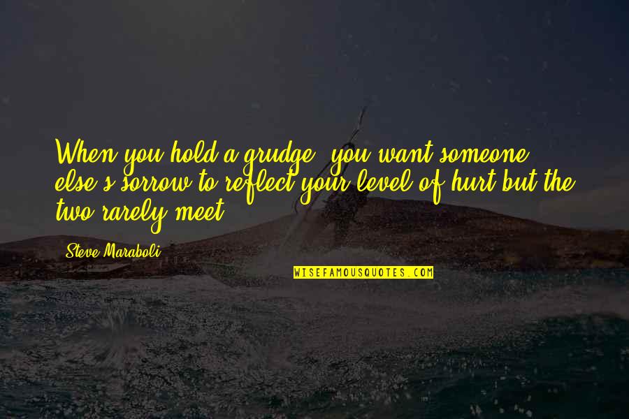 Someone You Meet Quotes By Steve Maraboli: When you hold a grudge, you want someone