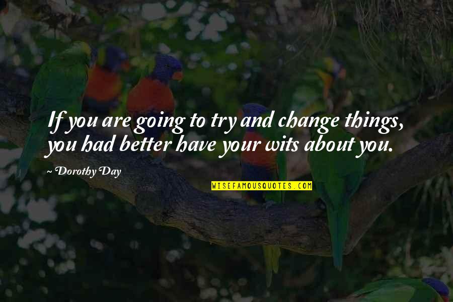 Somerset Maugham Burma Quotes By Dorothy Day: If you are going to try and change