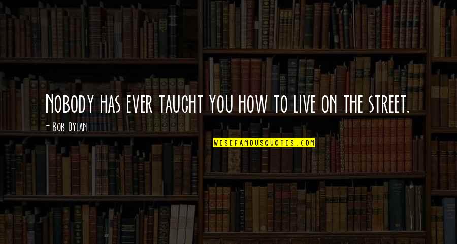 Something Bothering You Quotes By Bob Dylan: Nobody has ever taught you how to live