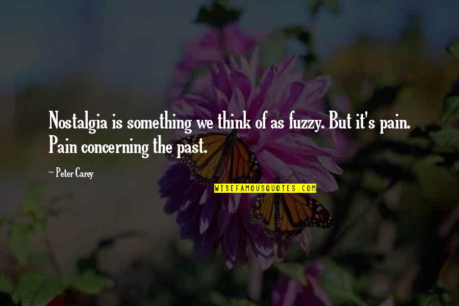 Something From The Past Quotes By Peter Carey: Nostalgia is something we think of as fuzzy.
