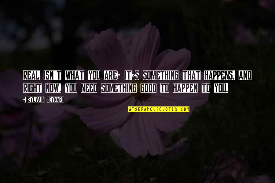 Something Good Happens Quotes By Sylvain Reynard: Real isn't what you are; it;s something that