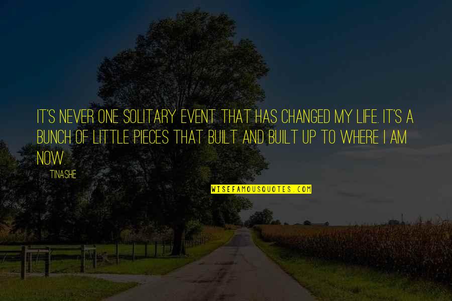 Something Is Missing Between Us Quotes By Tinashe: It's never one solitary event that has changed Something Is Missing Between Us Quotes By Tinashe: It's never one solitary event that has changed