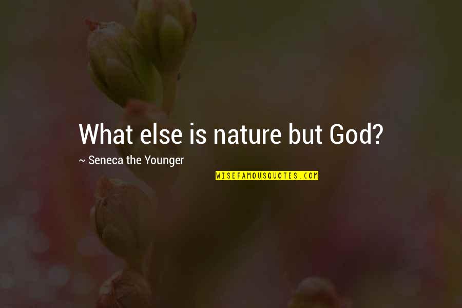 Sometimers Quotes By Seneca The Younger: What else is nature but God? Sometimers Quotes By Seneca The Younger: What else is nature but God?