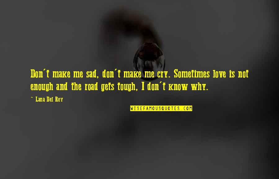 Sometimes Love Is Not Enough Quotes By Lana Del Rey: Don't make me sad, don't make me cry.