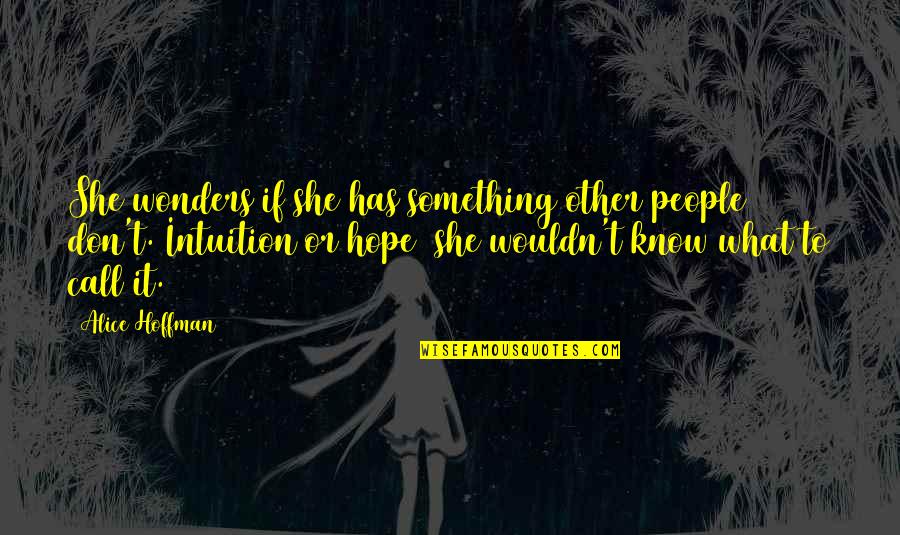 Sometimes Silence Is Golden Quotes By Alice Hoffman: She wonders if she has something other people