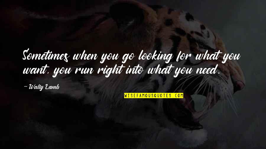 Sometimes What You Want Quotes By Wally Lamb: Sometimes when you go looking for what you