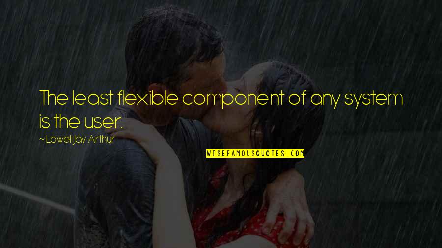 Somnolencia Diurna Quotes By Lowell Jay Arthur: The least flexible component of any system is Somnolencia Diurna Quotes By Lowell Jay Arthur: The least flexible component of any system is