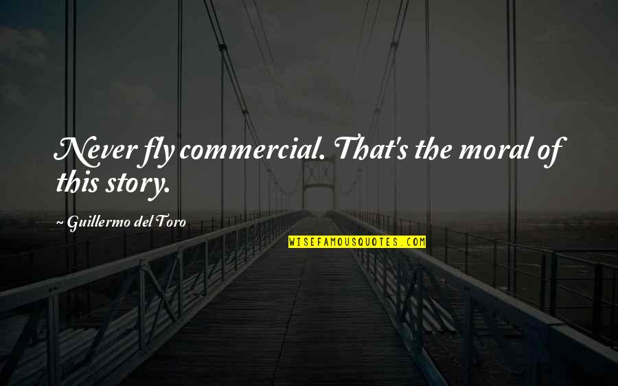 Somnolencia In English Quotes By Guillermo Del Toro: Never fly commercial. That's the moral of this