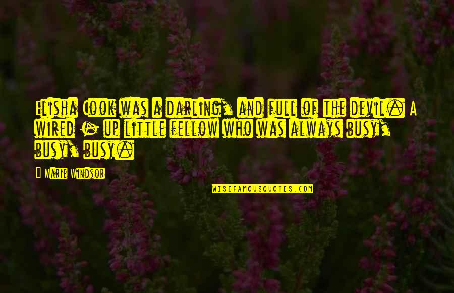 Somun Uncanny Quotes By Marie Windsor: Elisha Cook was a darling, and full of Somun Uncanny Quotes By Marie Windsor: Elisha Cook was a darling, and full of